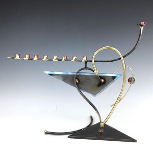 Two Tone Heart Menorah – Gary Rosenthal Collection